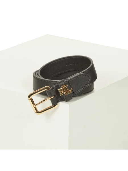 Cu centură curea Lauren Ralph Lauren din piele negru