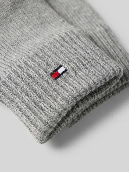 Rękawiczki z mieszanki bawełny i kaszmiru Tommy Hilfiger szare