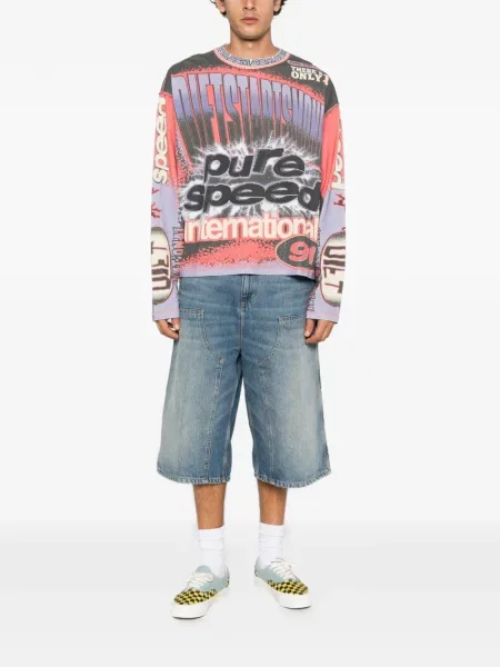 Lung tricou Diet Starts Monday cu imagine roșu