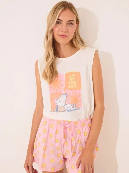 Пижама women'secret дамска от бяло