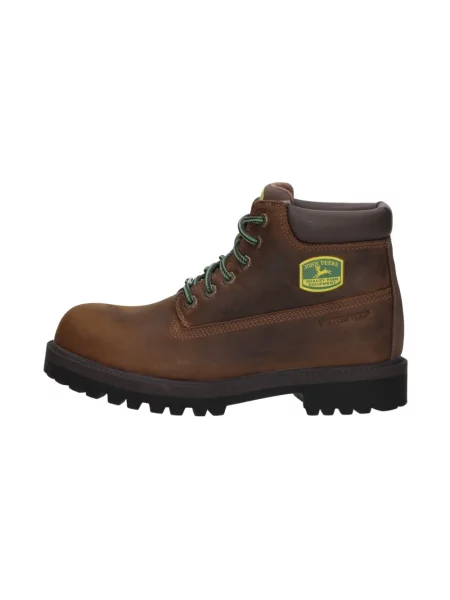 Botki Skechers skórzane brązowe