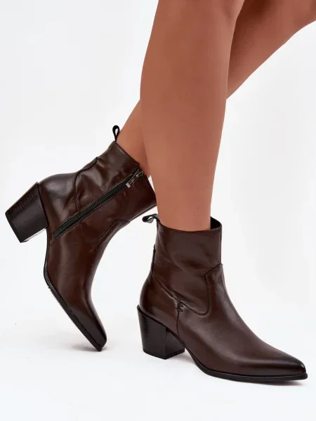 Kožené kozačky Zazoo černé