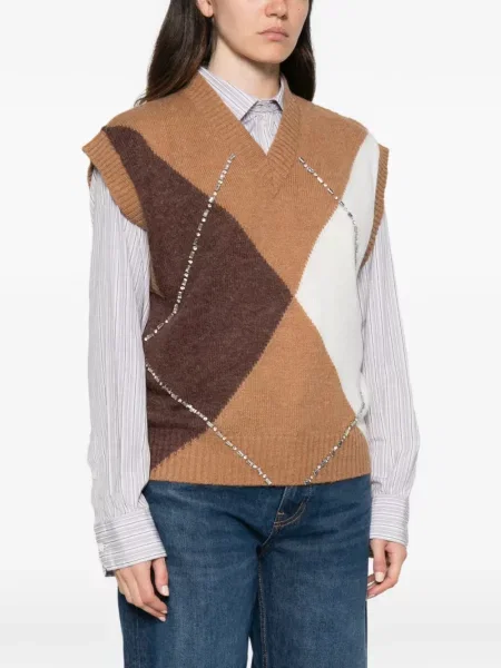 Vestă Liu Jo tricotate cu model argyle