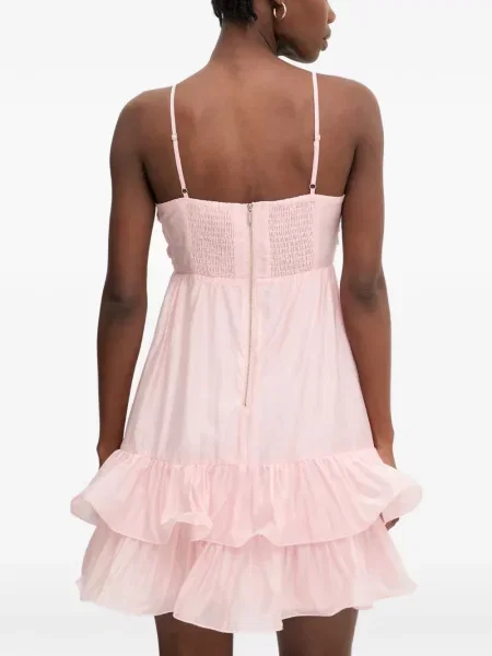 Rochie mini Morgan cu volane roz