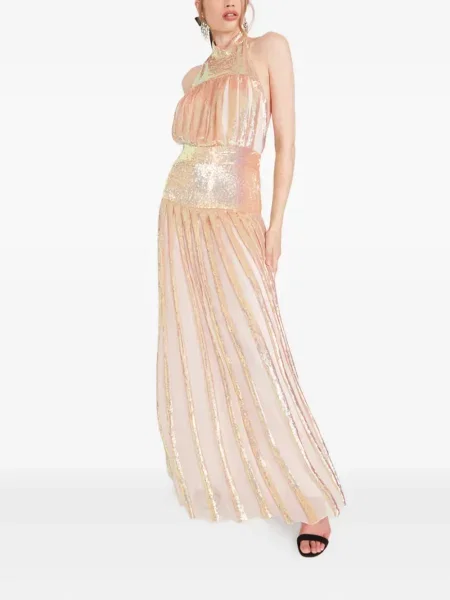 Рокля Temperley London с пайети розово