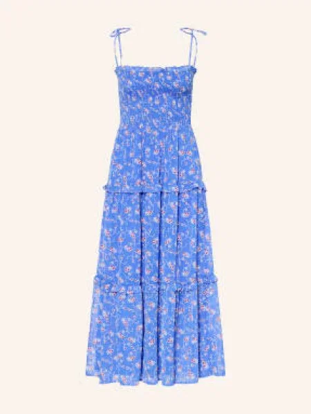 Tommy Jeans Bluzka Z Falbanami blau biała