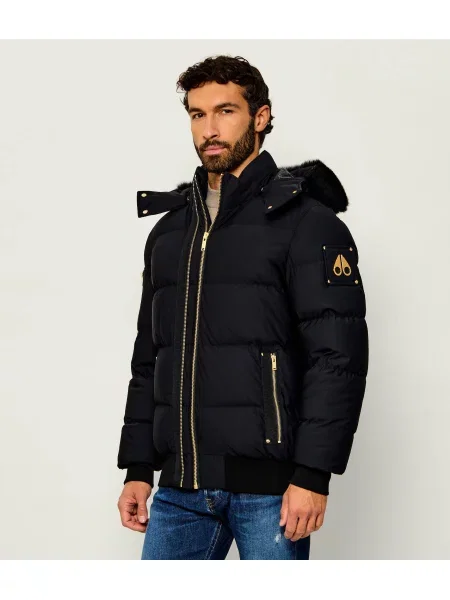 Geacă De Puf Pentru Bărbați Moose Knuckles Stagg Bomber negru