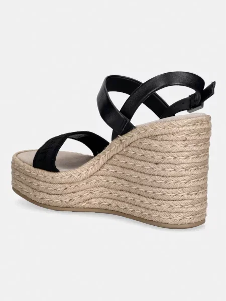 Calvin Klein Espadrilles Wedge Espad 70 Webbing Lth fekete