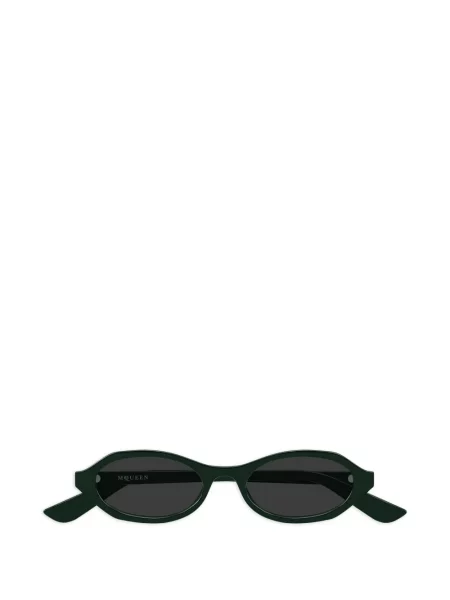 Ochelari de soare ovali Alexander Mcqueen Eyewear verde