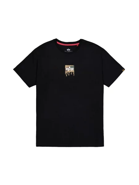ALPHA INDUSTRIES Tricou bej / ciocolatiu / verde închis negru