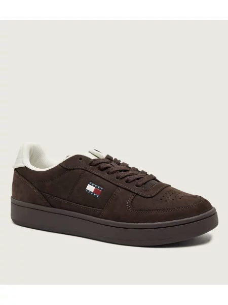 Sportcipők Tommy Jeans Archive Nubuck Court Sötétbarna barna