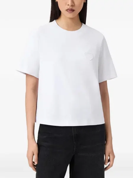 Tricou Allsaints cu motiv cu inimi alb