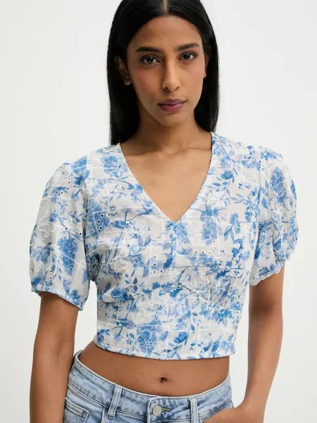 Блуза Answear Lab дамска с десен синьо