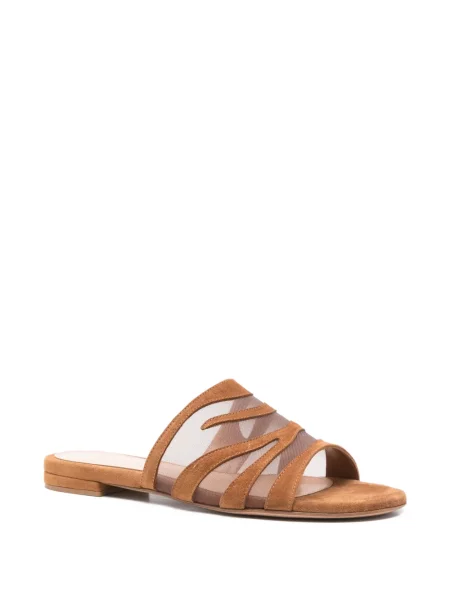 Slip on sandalai Gianvito Rossi be kulniuko ruda