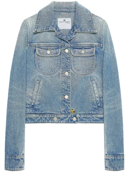 Kurtka jeansowa Courreges niebieska