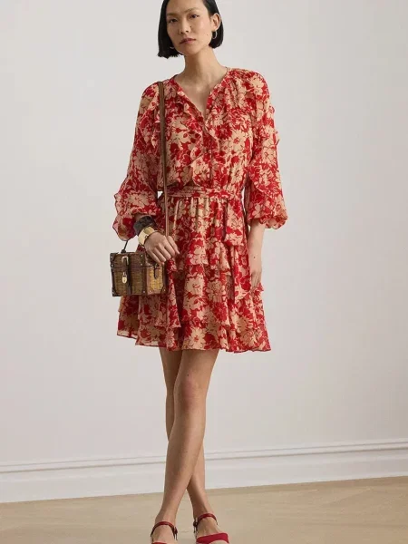 Lauren Ralph Lauren sukienka letnia czerwona