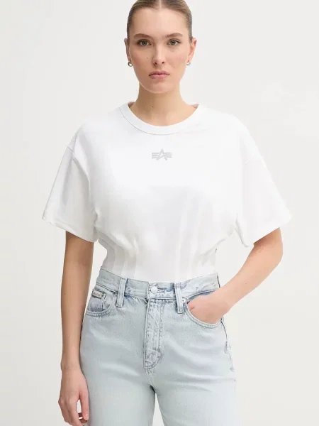 Тениска Alpha Industries бяло