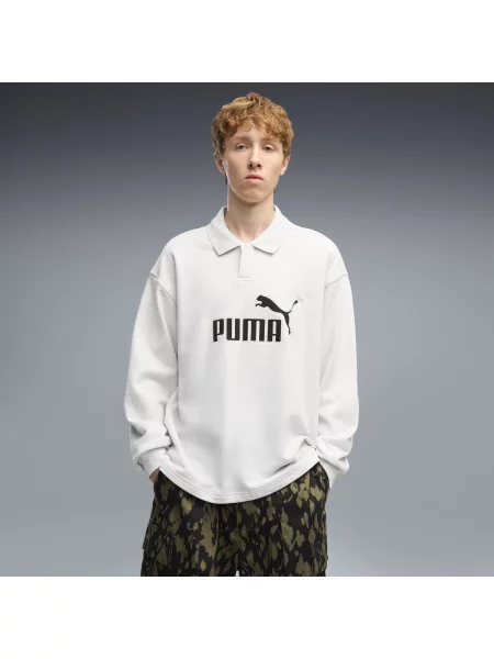 PUMA MÄ™ska koszulka polo Essentials Elevated No. 1 o swobodnym kroju OdzieÅ¼ BiaÅ‚y S biała
