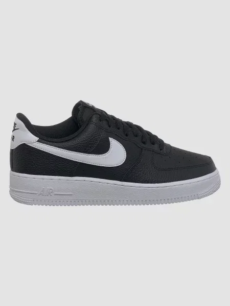 Кожаные кроссовки Nike Air Force 1 черные