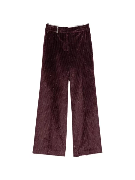 Pantaloni Peserico de catifea cord violet