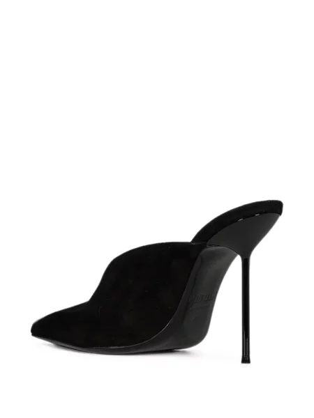Papuci tip mules Paris Texas din piele de căprioară negru