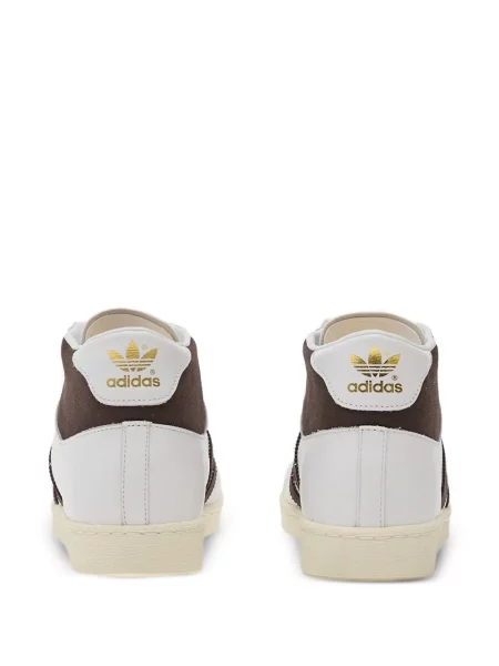 Lung tricou Adidas cu mâneci scurte cu decolteu în V maro