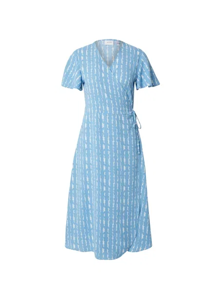 VILA Rochie de vară VILovie albastru deschis alb