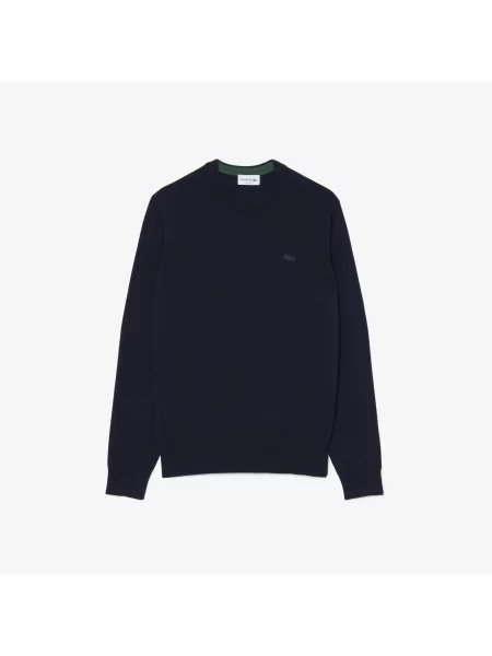 Lacoste светр чоловічий з круглим вирізом синій