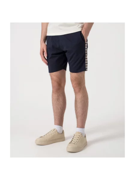 Szorty Aquascutum z nadrukiem niebieskie