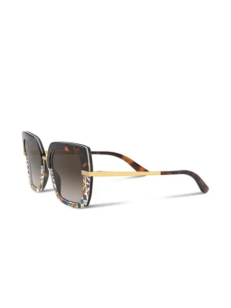 Raštuotos saulės akiniai Dolce & Gabbana Eyewear ruda
