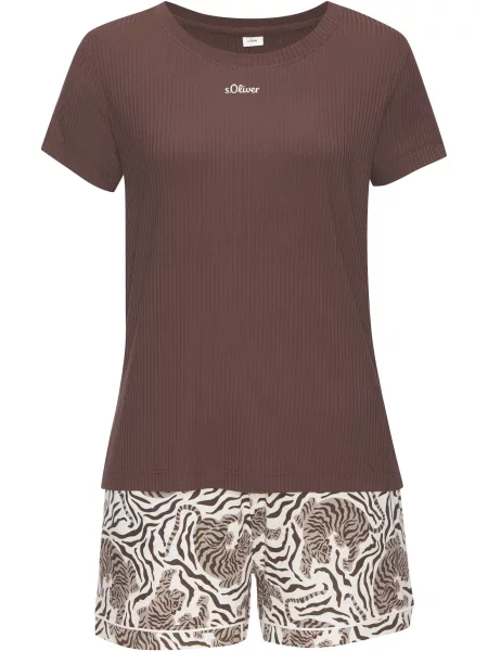 S.Oliver Pijama deschis / maro bej