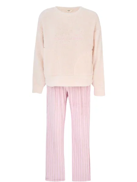 Dagi Pijama ecru roz