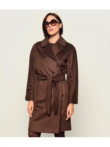 Gyapjú hosszú kabát Weekend Maxmara barna