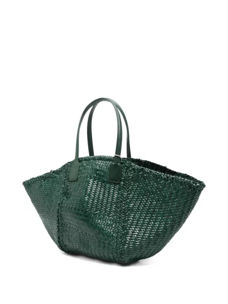 Geantă shopper Dragon Diffusion din piele verde