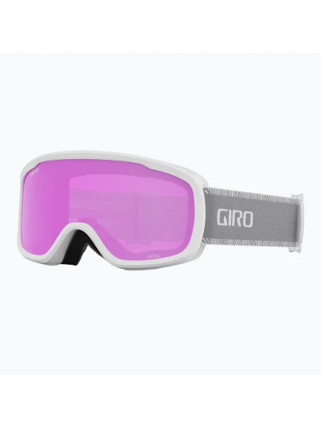 Ochelari de schi pentru femei Giro Moxie white & grey chute/ amber pink/ yellow alb