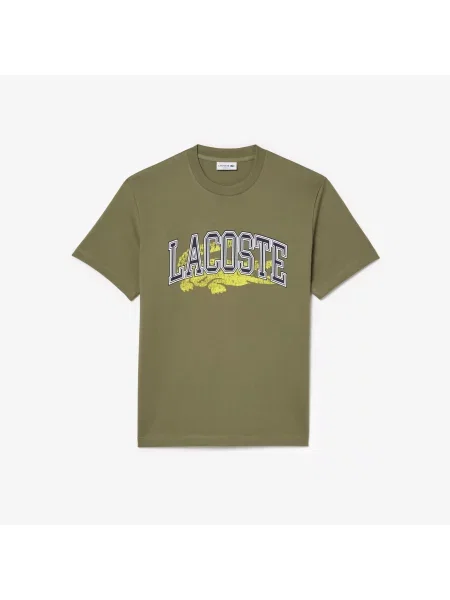 Lacoste Klasyczny Krój Koszulki Bawełnianej T-Shirt zielona