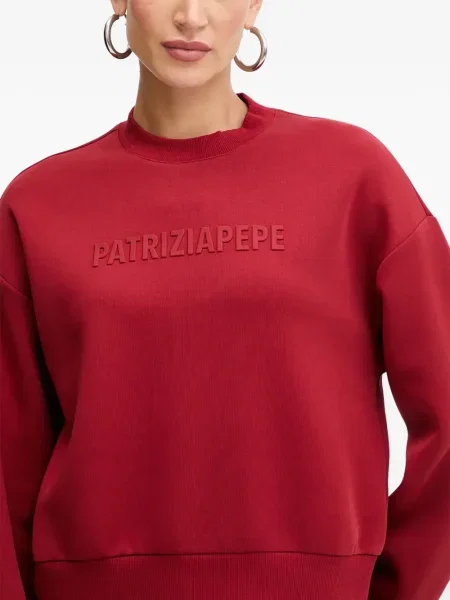 Hanorac crewneck Patrizia Pepe roșu