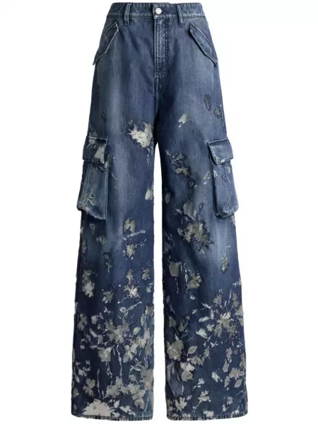 Szerokie jeansy Ralph Lauren Collection niebieskie