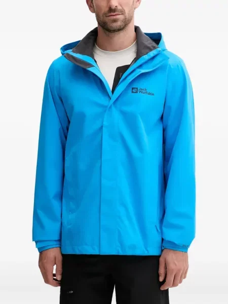 Geacă Jack Wolfskin cu glugă albastru