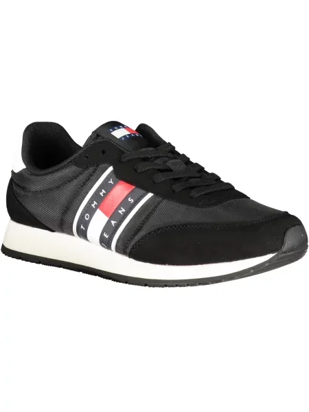 Sneakerși Tommy Jeans din piele negru
