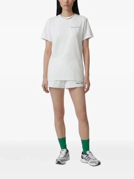 Καταλληλότητα μπλούζα Sporty & Rich με σχέδιο λευκό