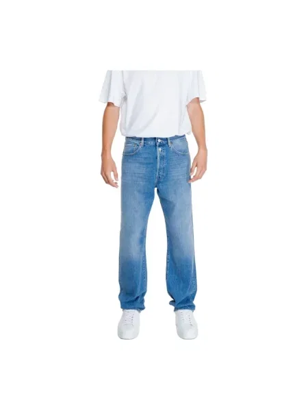 Proste jeansy Replay z wysoką talią klasyczne niebieskie