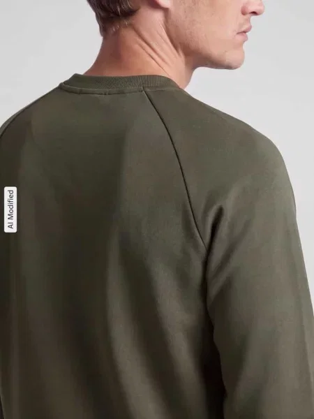 Bluza z tonalnym napisem z logo model Salbo' Boss Green