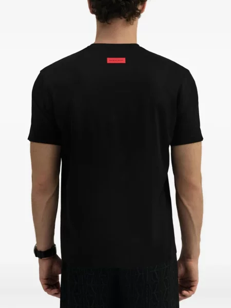 Tricou Dda cu decolteu rotund scurt negru