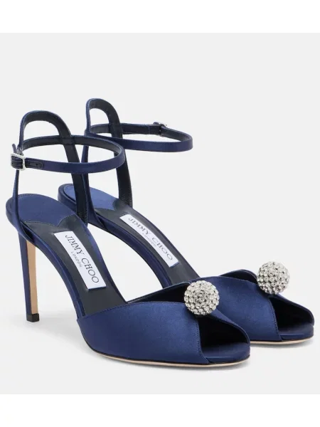 Sandale Jimmy Choo din satin albastru