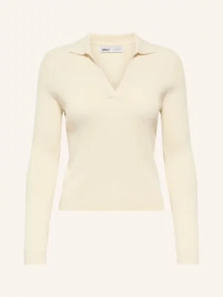 Only Pletené Polo Tričko béžová