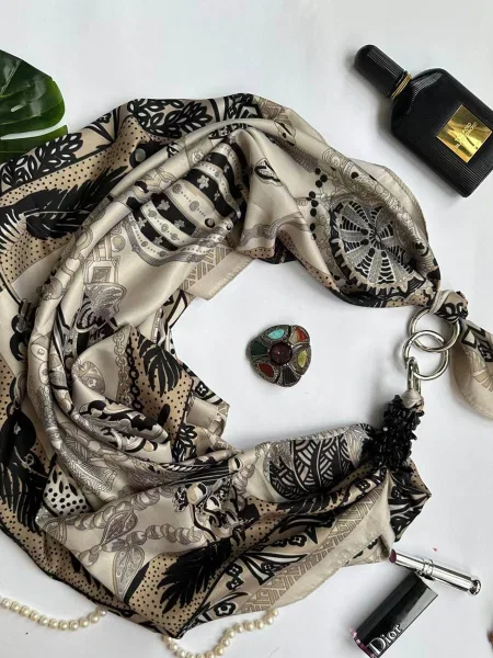 MyScarf Хустка Шовк бежевий
