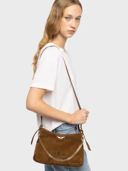 Замшева сумка Zadig&voltaire коричнева