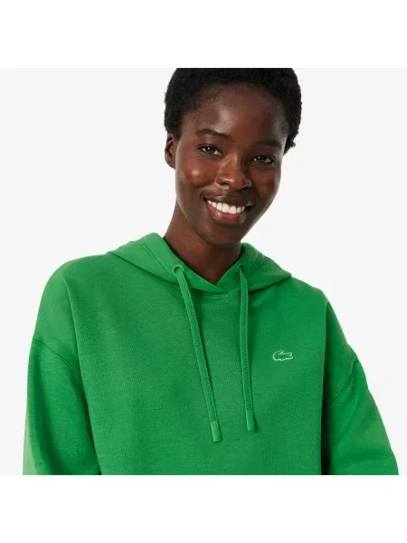 Lacoste Krótka Bluza Z Kapturem zielona