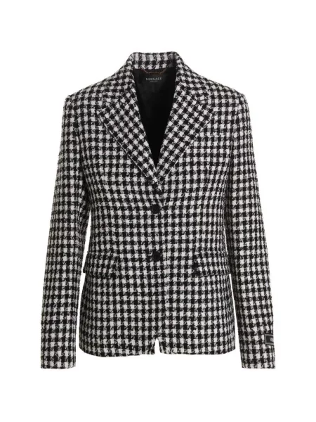 Sacou Versace din tweed negru